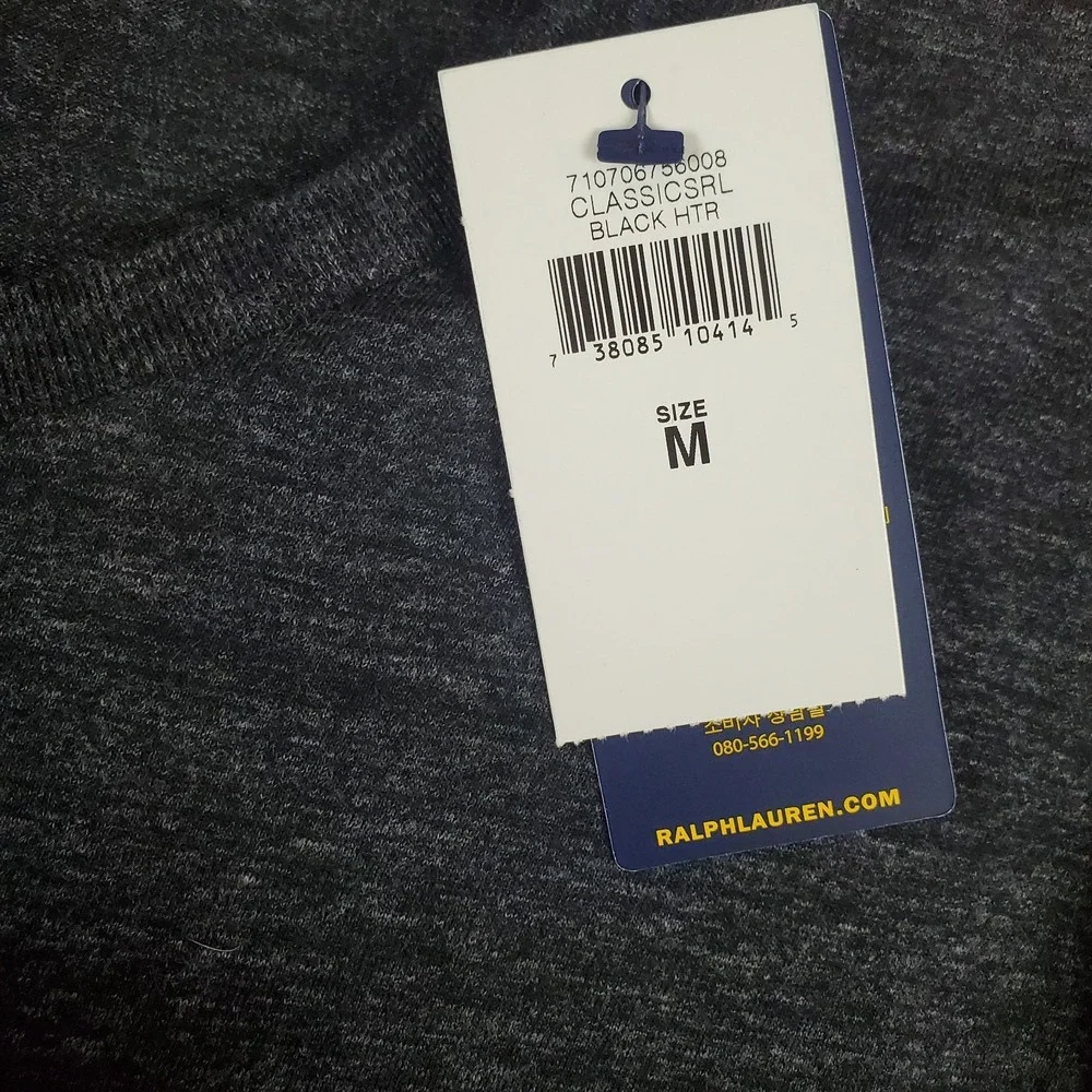 Polo Ralph Lauren T-Shirt Mens Sz M Cotton Long Sleeve Pullover Crew